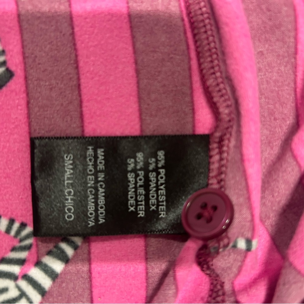 Room Service 2PC Womens Pajama Set Pink Zebra Small Lounge Sleepwear Soft Cozy - Picture 12 of 14